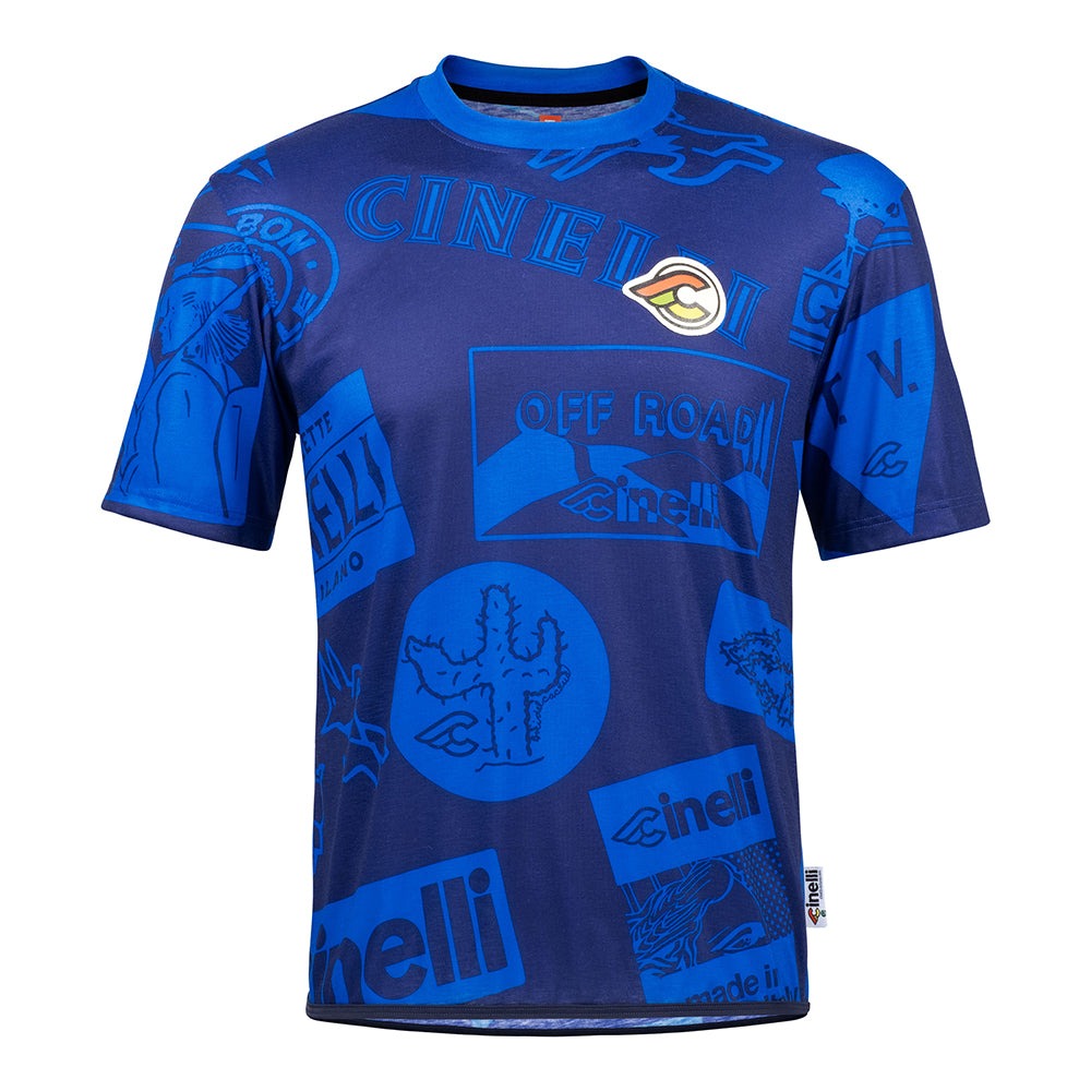 Гравийная/МТБ футболка джерси Cinelli Gravel Tech Tee SS / Granciclismo / Синий