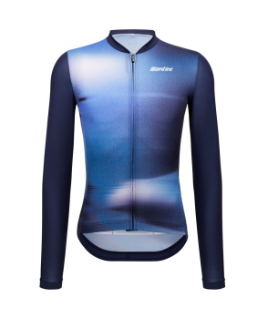 Веломайка с длинным рукавом Santini Ombra Unisex LS Jersey / Синий