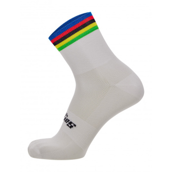 Носки Santini UCI Official World Champion Cycling Socks / Белый