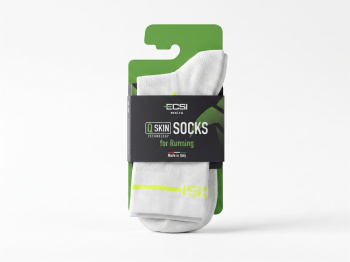 Беговые носки ECSI Q Skin средние / Белый