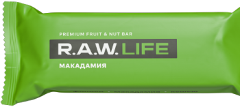 Батончик орехово-фруктовый R.A.W. LIFE Fruit & Nut Bar / Макадамия