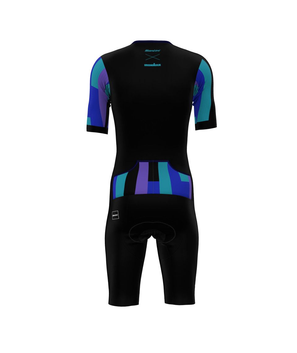 Трисьют с коротким рукавом Santini Aahonoui Viper Ironman SS Trisuit / Синий