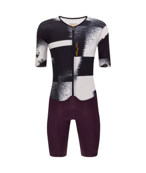 Велокомбинезон Santini Madss V1 Aerosuit / Черный-Бордовый