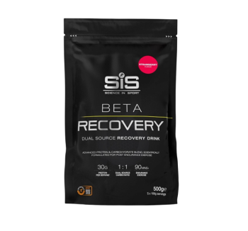Восстановительный углеводно-белковый напиток SiS Beta Recovery вкус Клубника, 500 г. в пакете
