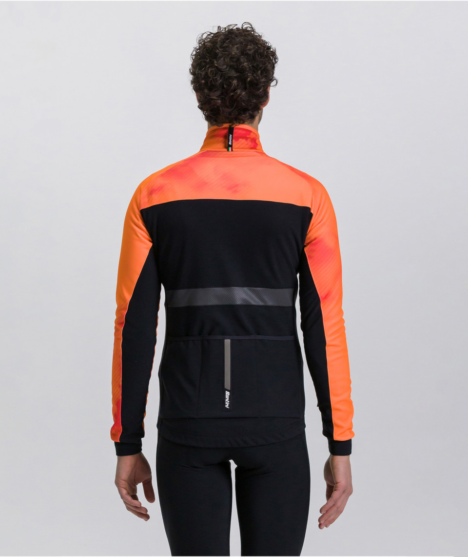 Ветровка Santini Pure Dye Wind Jacket / Оранжевый-Черный