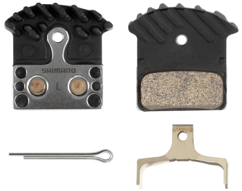 Колодки Shimano Disc Brake Pad J04C / Пластина-Алюминий+Сталь / С радиатором / Колодка-Металл