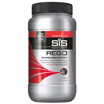 SiS Rego Rapid Recovery углеводно-белковый в порошке вкус Клубника, 500гр. в пакете