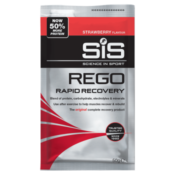 Напиток восстановительный SiS Rego Rapid Recover углеводно-белковый в порошке, вкус Клубника, 50гр.
