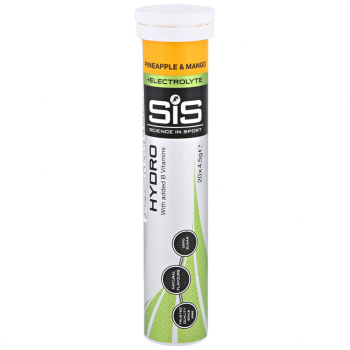 Напиток изотонический SiS Hydro в растворимых таблетках, вкус Ананас-Манго, 20 таблеток в тубе
