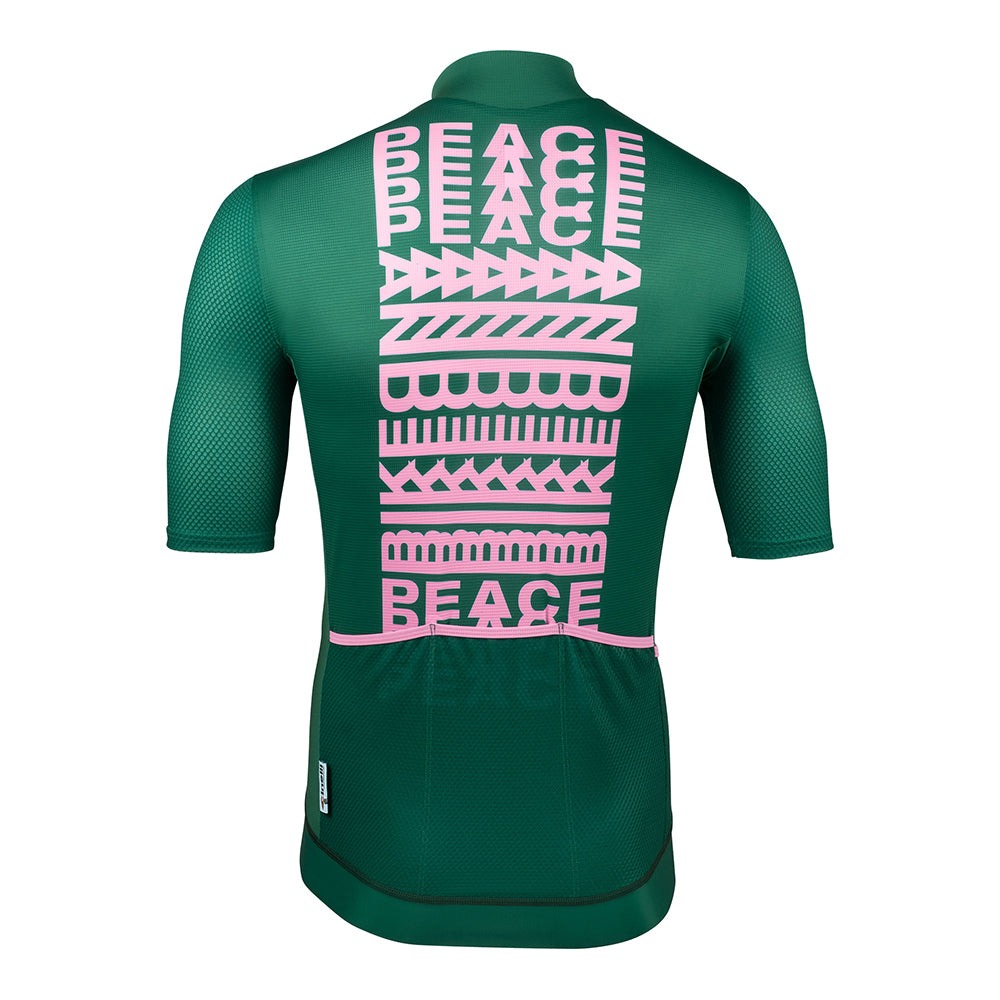 Велосипедная джерси Cinelli Tempo Mesh Jersey / Peace / Зеленый-Розовый