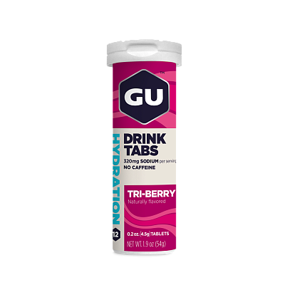 Напиток в шипучих таблетках Gu Hydration Drink Tabs, вкус Лесные ягоды 12 таблеток