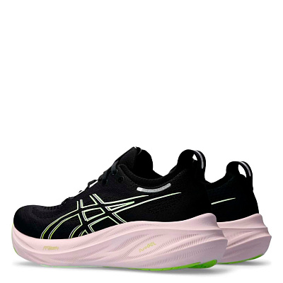 Беговые кроссовки женские Asics Gel-Nimbus 26 / Черный-Салатовый