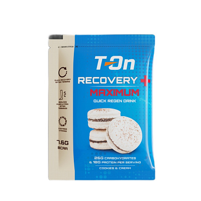 Напиток восстановительный в порошке T-ON RECOVERY PLUS QUICK REGEN DRINK / 50г / Кремовое печенье