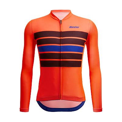 Веломайка с длинным рукавом Santini Sleek Bengal LS Cycling Jersey / Оранжевый