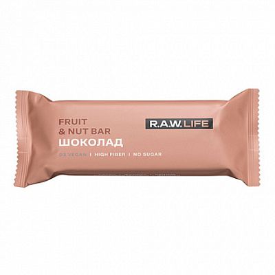 Батончик орехово-фруктовый R.A.W. LIFE Fruit & Nut Bar / Шоколад