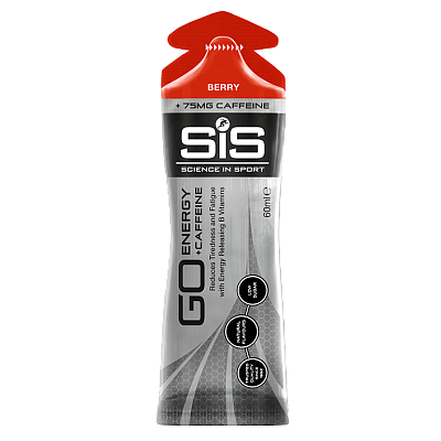 Гель изотонический углеводный SiS GO Energy+ с кофеином 75 мг., вкус Ягоды, 60 мл.