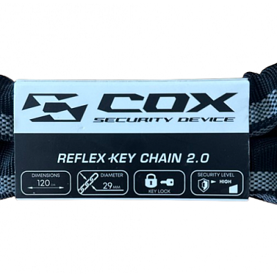 Замок для велосипеда COX RKC2.0 REFLEX / 8x1200 / с ключом