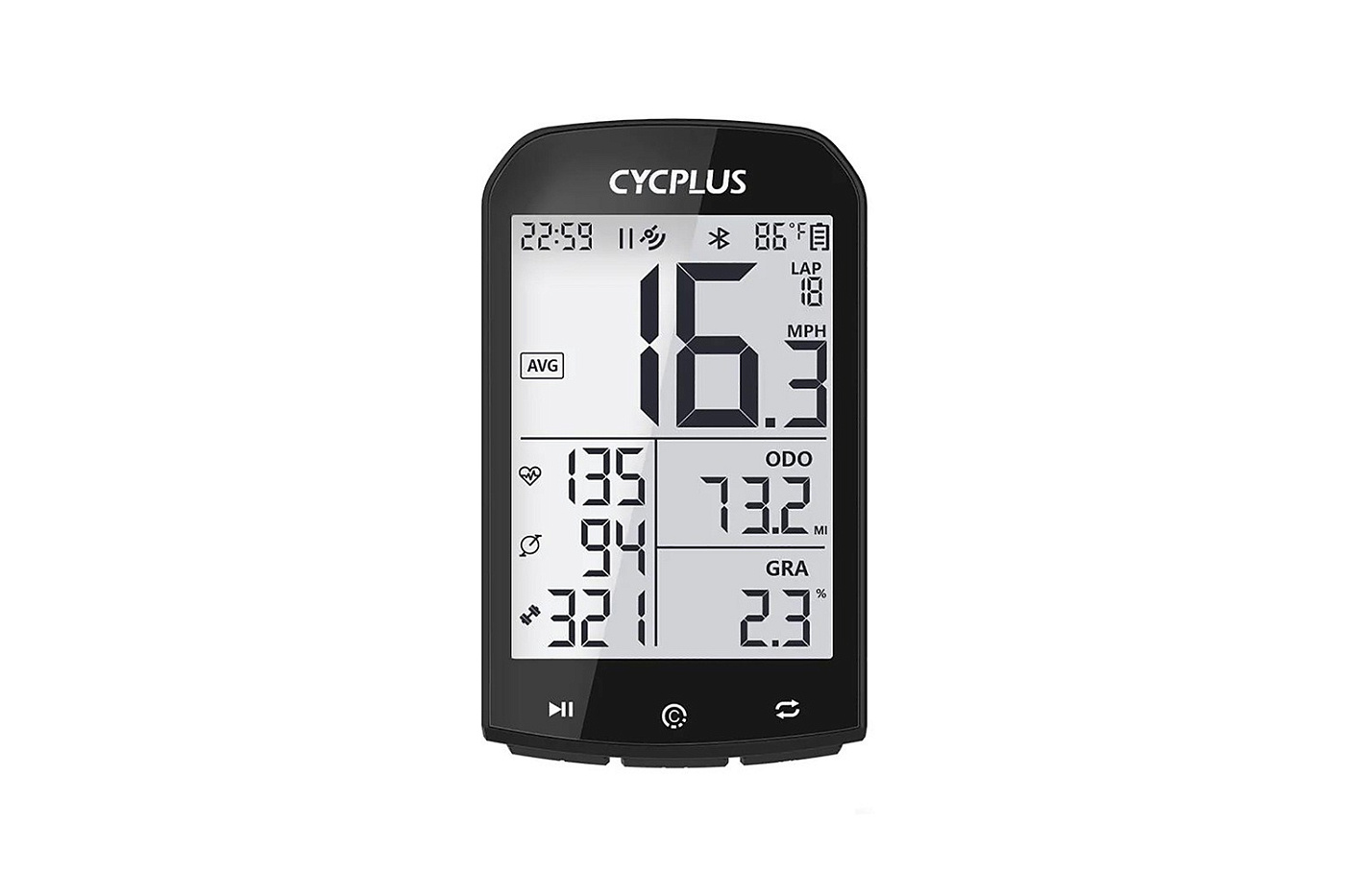 Беспроводной GPS велокомпьютер Cycplus M1 16 функций