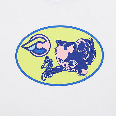 Футболка Cinelli T-Shirt Shana Sadeghi Ray Kitten / Белый