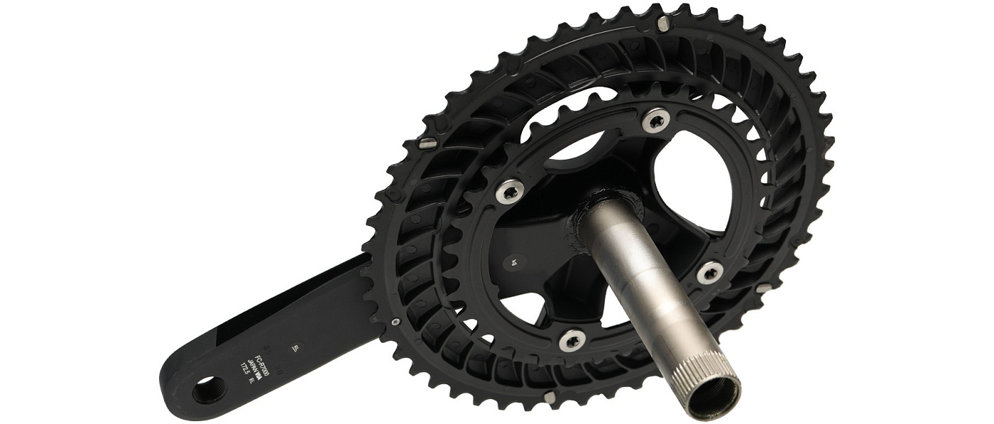 Система шатунов Shimano 105 FC-R7000 Road Crankset / 52/36T / Hollowtech II / Черный / 2x11-Speed