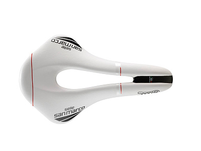 Седло спортивное Selle San Marco SHORTFIT Open-Fit superleggera-wide white 250 x 144 mm
