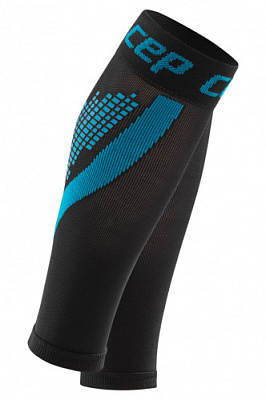Женские спортивные компрессионные гетры CEP Calf Sleeves / Черный-Синий