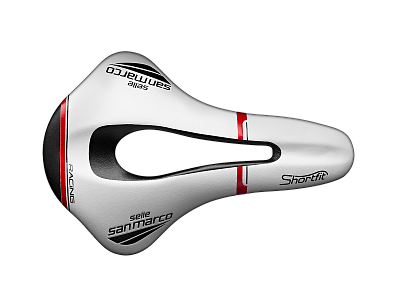 Седло спортивное Selle San Marco SHORTFIT Open-Fit racing wide white 250 x 144 mm