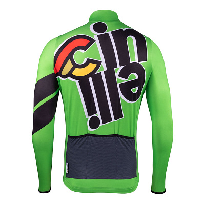 Велосипедная джерси утепленная с длинным рукавом Cinelli Tempo Winter Jersey / Зеленый