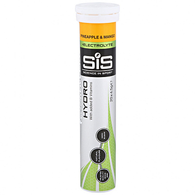 Напиток изотонический SiS Hydro в растворимых таблетках, вкус Ананас-Манго, 20 таблеток в тубе