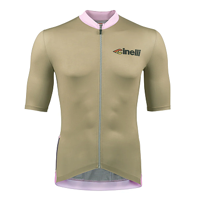 Велосипедная джерси Cinelli Tempo Jersey / Золотой-Розовый