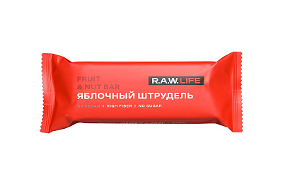 Батончик орехово-фруктовый R.A.W. LIFE Fruit & Nut Bar / Яблочный штрудель