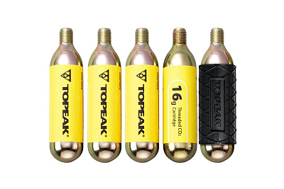Комплект баллонов TOPEAK CO2 16 г. с защитным кожухом, комплект 5шт.