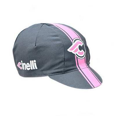 Велокепка Cinelli Cap Vigorosa 2022 / Серый-Розовый