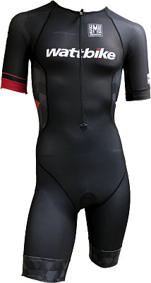Комбинезон для триатлона Santini Sleek, цвет бренда Wattbike / чёрный, размер S
