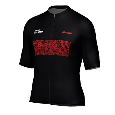 Веломайка Santini Paris Roubaix SS Cycling Jersey / Черный