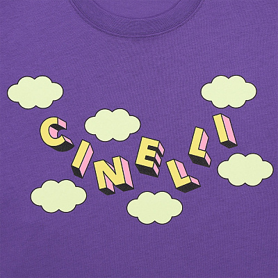 Лонгслив Cinelli T-Shirt Longsleeve Gabe Alcala Planets / Фиолетовый