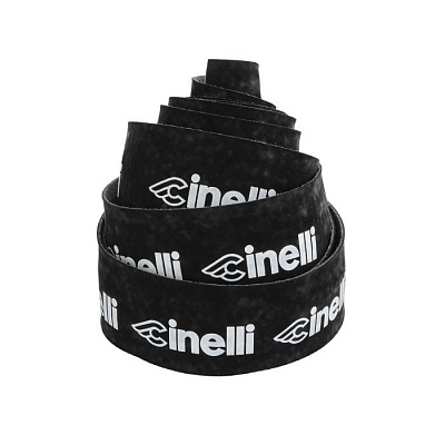 Обмотка руля Cinelli Tape Logo Velvet / Черный-Белый