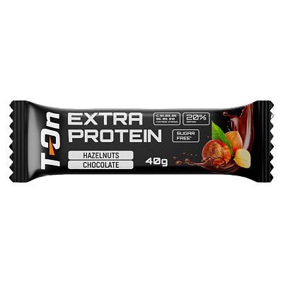 Протеиновый батончик T-ON EXTRA PROTEIN / 40г / Шоколад-Лесной орех