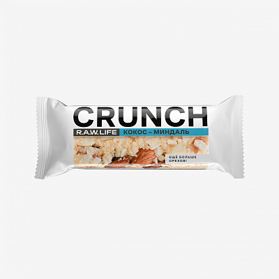 Батончик ореховый R.A.W. LIFE Crunch Bar / Кокос - Миндаль