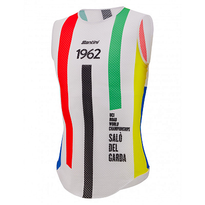 Термомайка без рукавов Santini Salo' Del Garda 1962 - UCI NS Baselayer / Белый