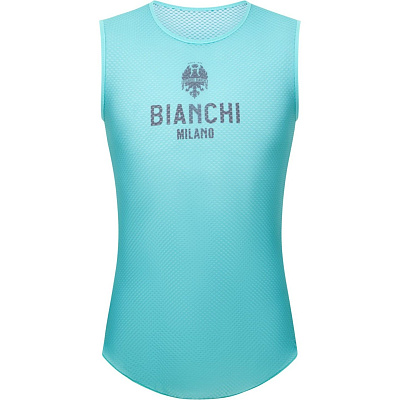 Термомайка без рукавов Santini Bianchi Milano Baselayer / Целесте