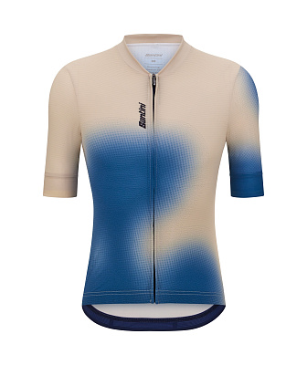 Веломайка Santini Spot Cycling Jersey / Бежевый-Синий