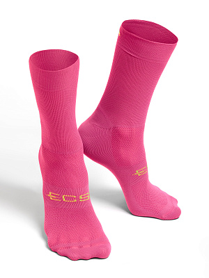 Спортивные носки ECSI средние унисекс с логотипом / Розовый