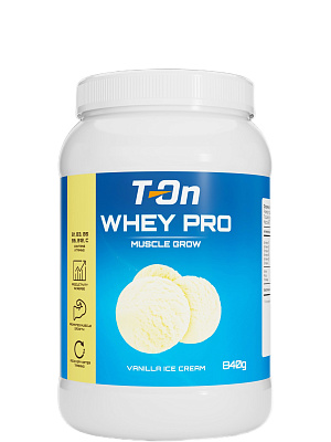Напиток протеиновый в порошке T-ON WHEY PRO PROTEIN DRINK / 840г / Ванильное мороженое