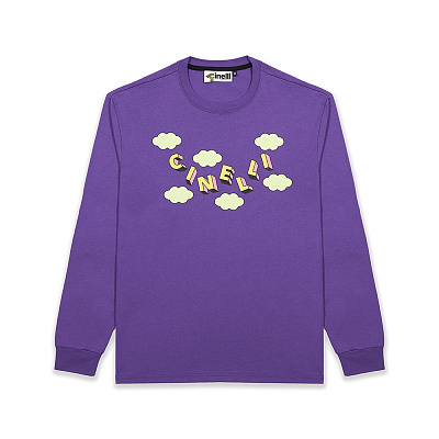 Лонгслив Cinelli T-Shirt Longsleeve Gabe Alcala Planets / Фиолетовый