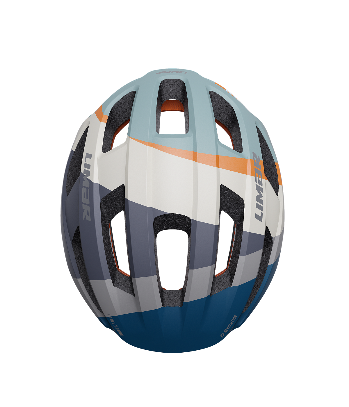 Велосипедный шлем Limar Air Stratos / Серый-Оранжевый-Синий 80s