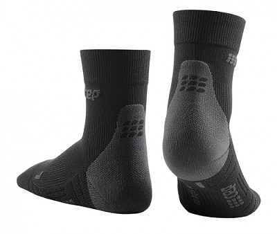 Мужские спортивные компрессионные носки CEP Short Socks 3.0 / Черный-Серый