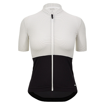 Веломайка женская Santini Colore Riga Women's SS Cycling Jersey / Белый-Черный