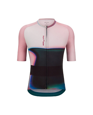 Веломайка Santini Luce Unisex Cycling Jersey / Черный-Розовый