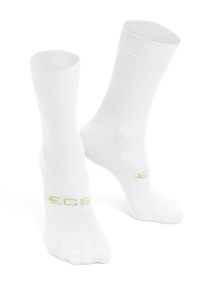 Спортивные носки ECSI средние унисекс с логотипом / Белый